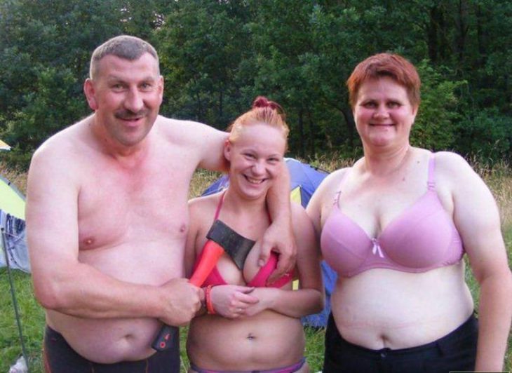 Real naked russian family